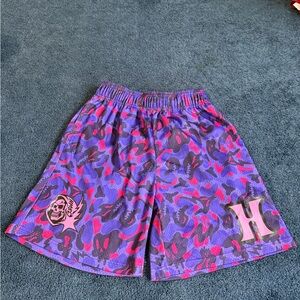Humble brand Colorful Camouflage Shorts with Skull and H Logo